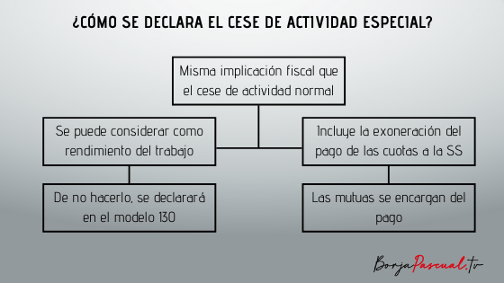 Cese de actividad especial